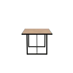 Khung Matbord - Svart Steel / Akacia (teklook) - 200*100cm | Matgrupp