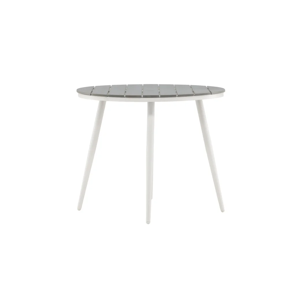 Break - Matbord Runt- Vit / Grey - Alu / Aintwood - 90ø | Matgrupp