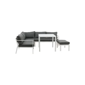 Ramos - Corner Soffa- Vit / Grey - Aluminium - | Soffgrupp