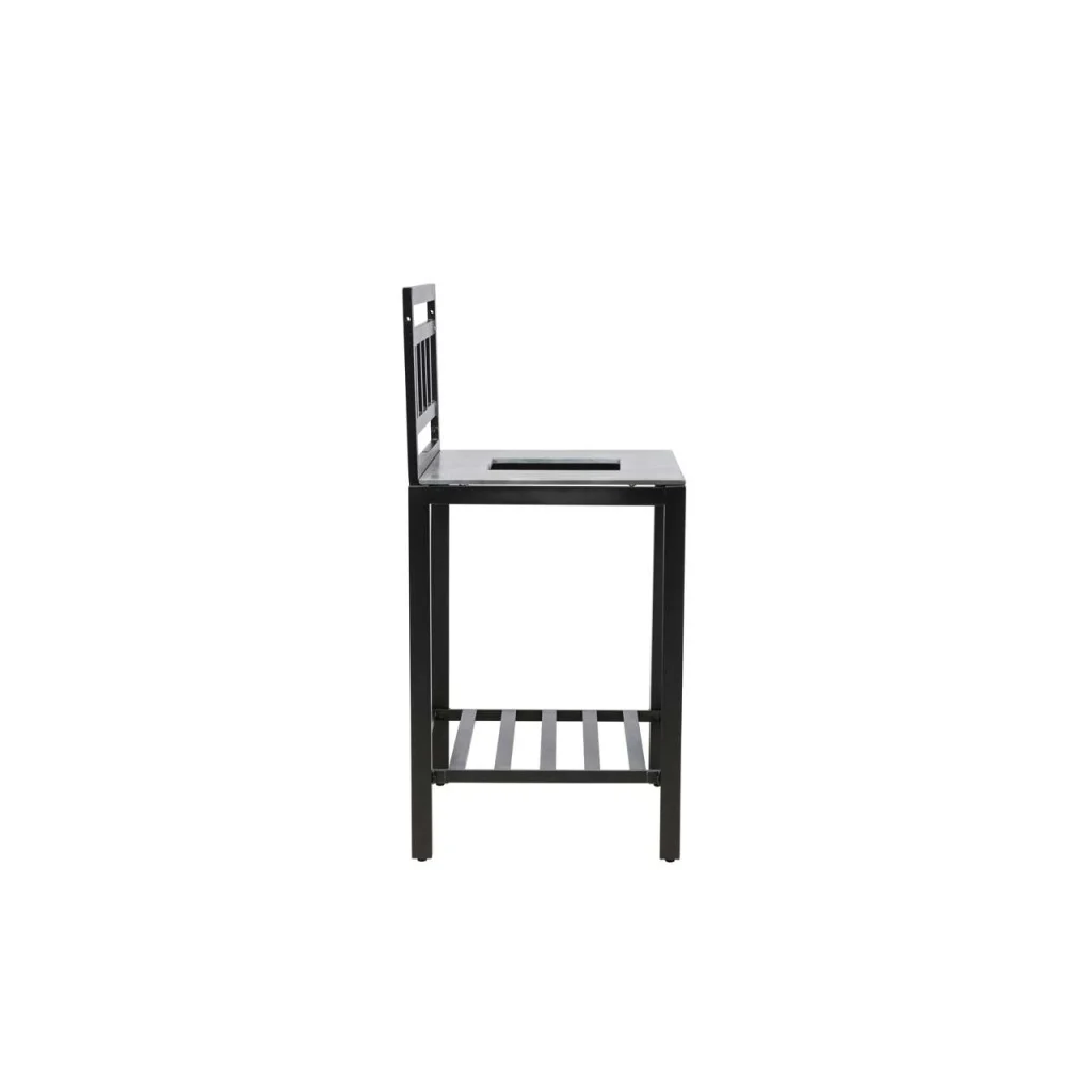 Alicante garden kitchen table with hole black/fiber concrete