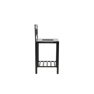 Alicante garden kitchen table with hole black/fiber concrete