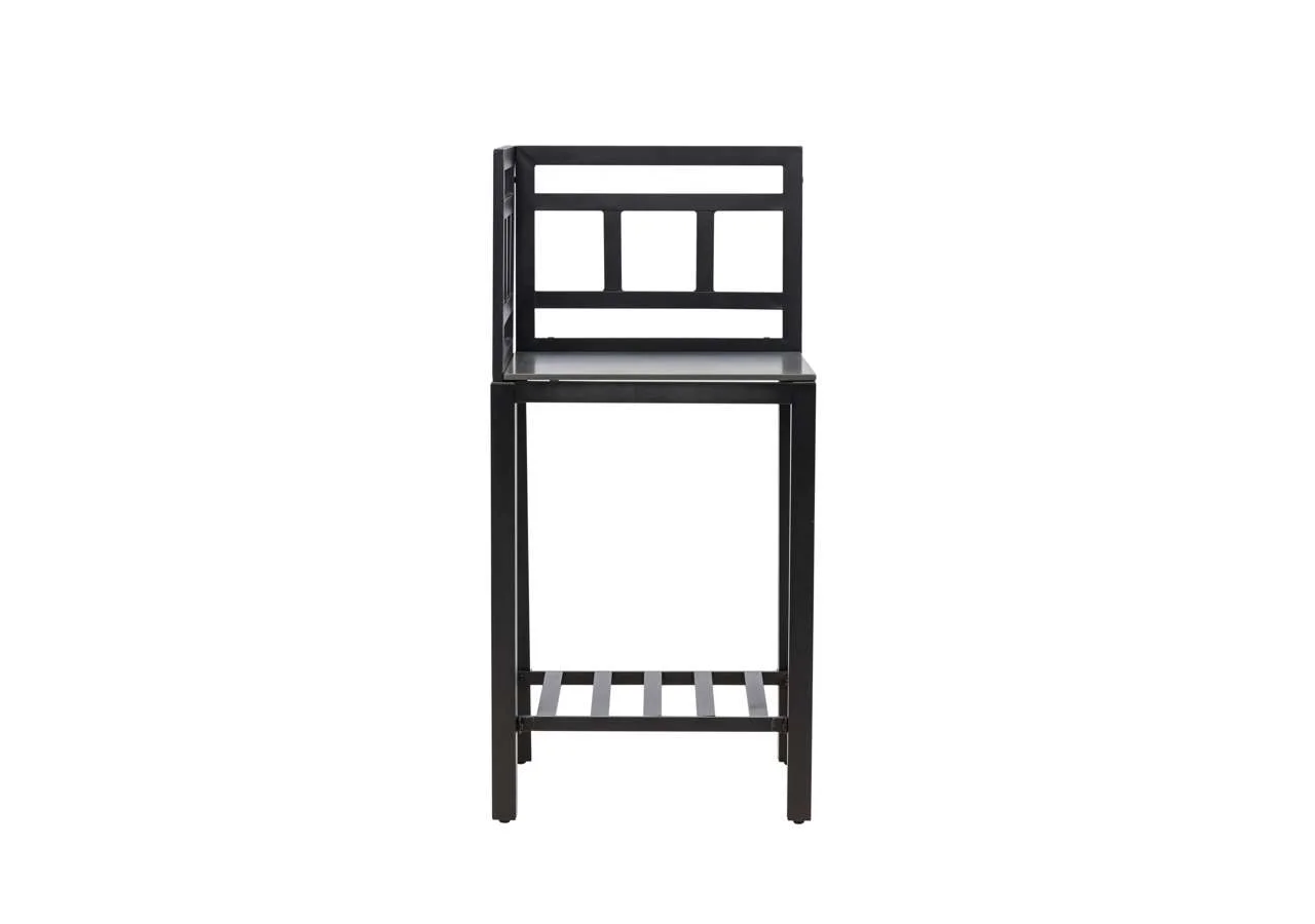 Alicante garden kitchen corner table black/fiber concrete