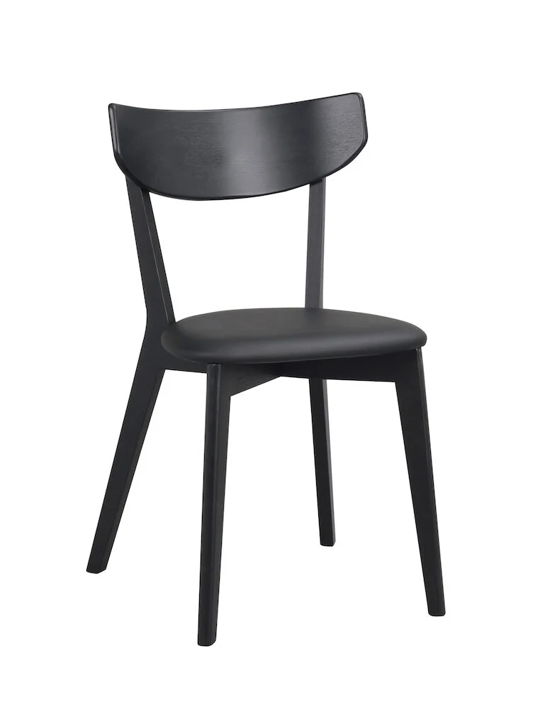 Ami stol svartbetsad ek/svart konstläder