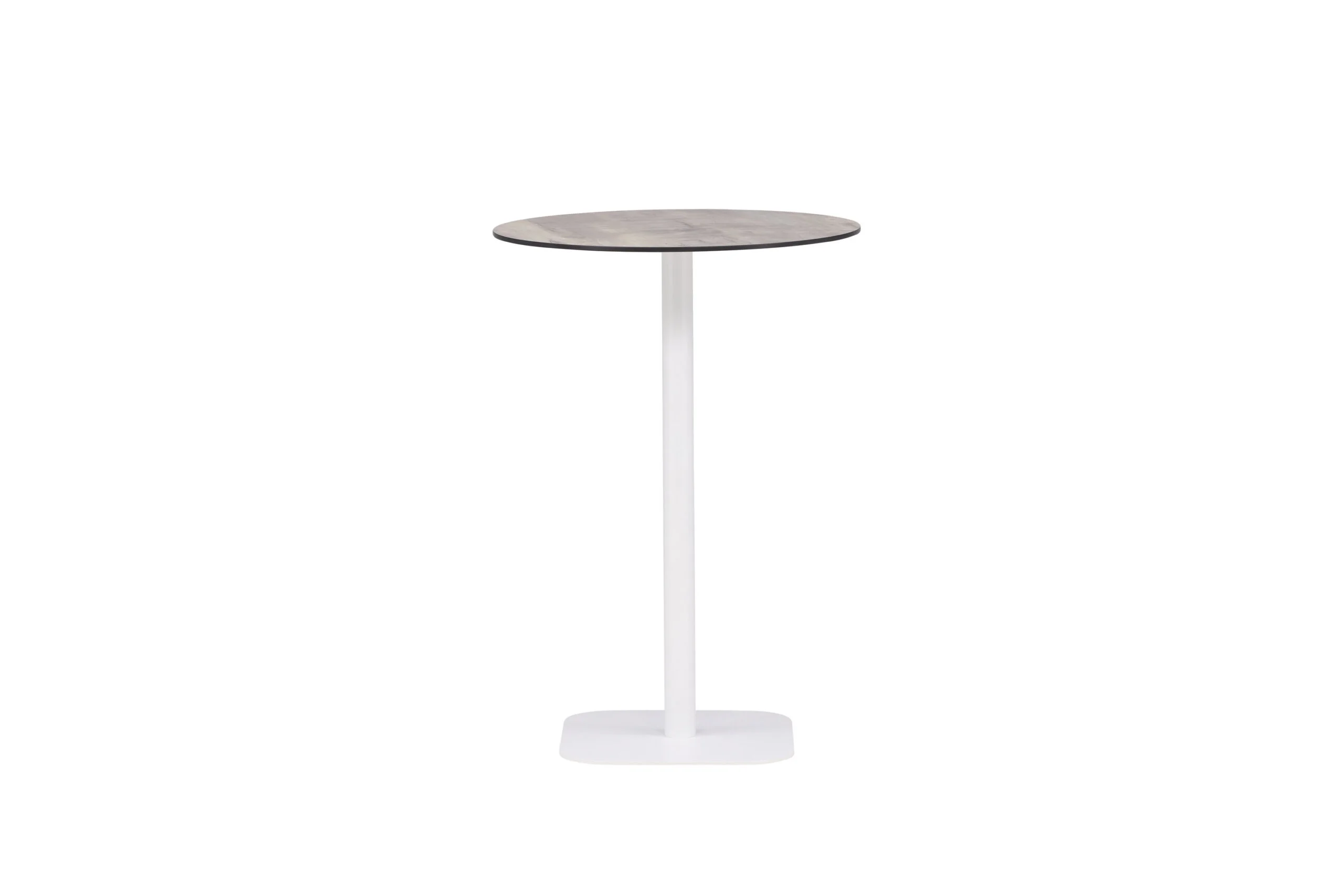 Milano Bartable Steel - Vit / Runt ø70