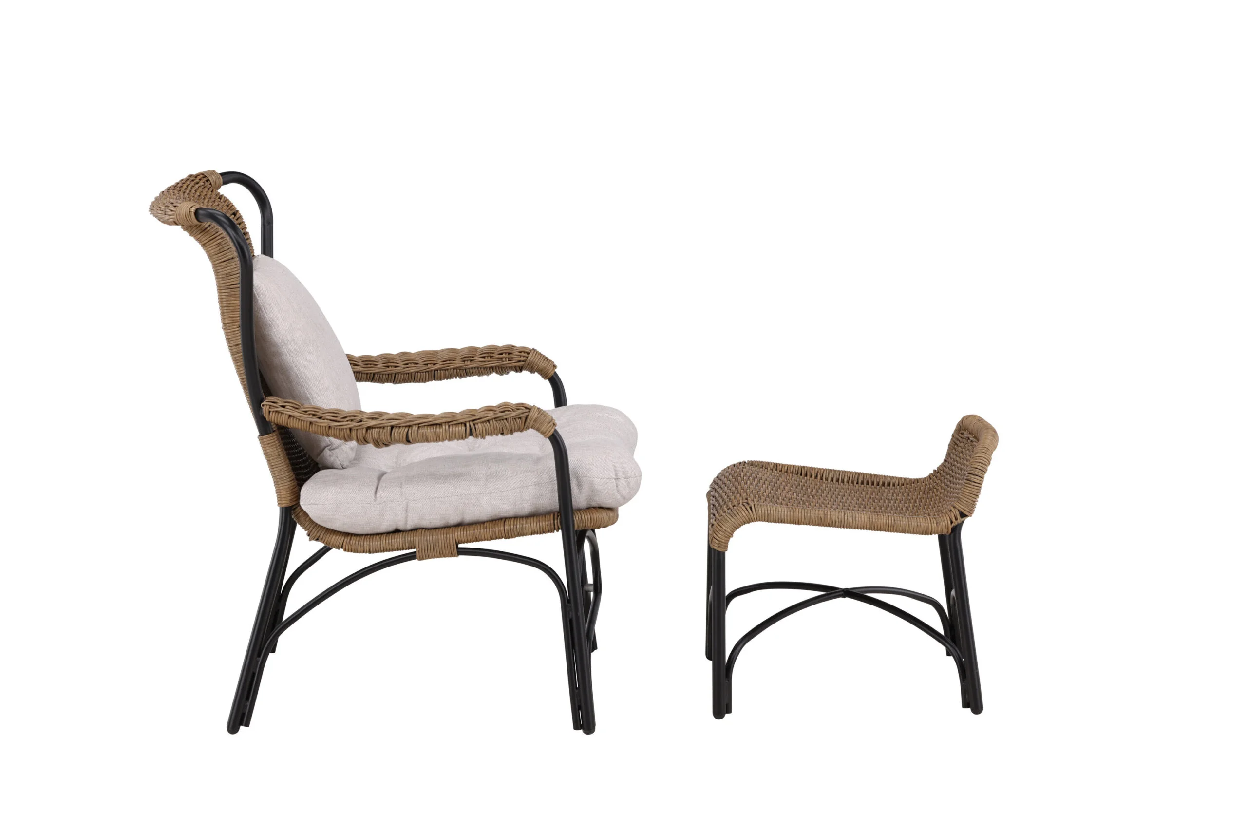 Loreto Loungechair Svart - Nature Rattan