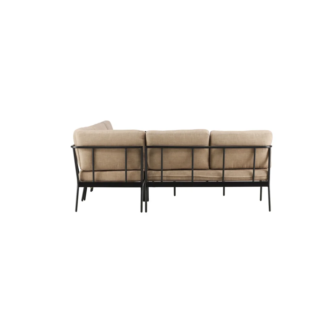 Pehnna Corner Loungeset Steel - Svart / Sand
