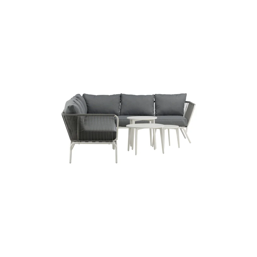 Roxo Corner sofa - Vit/Grey