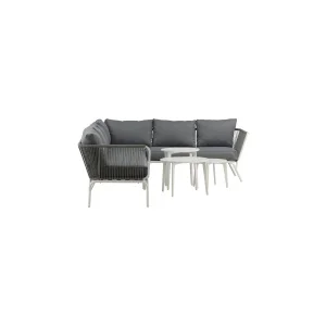 Roxo Corner sofa - Vit/Grey