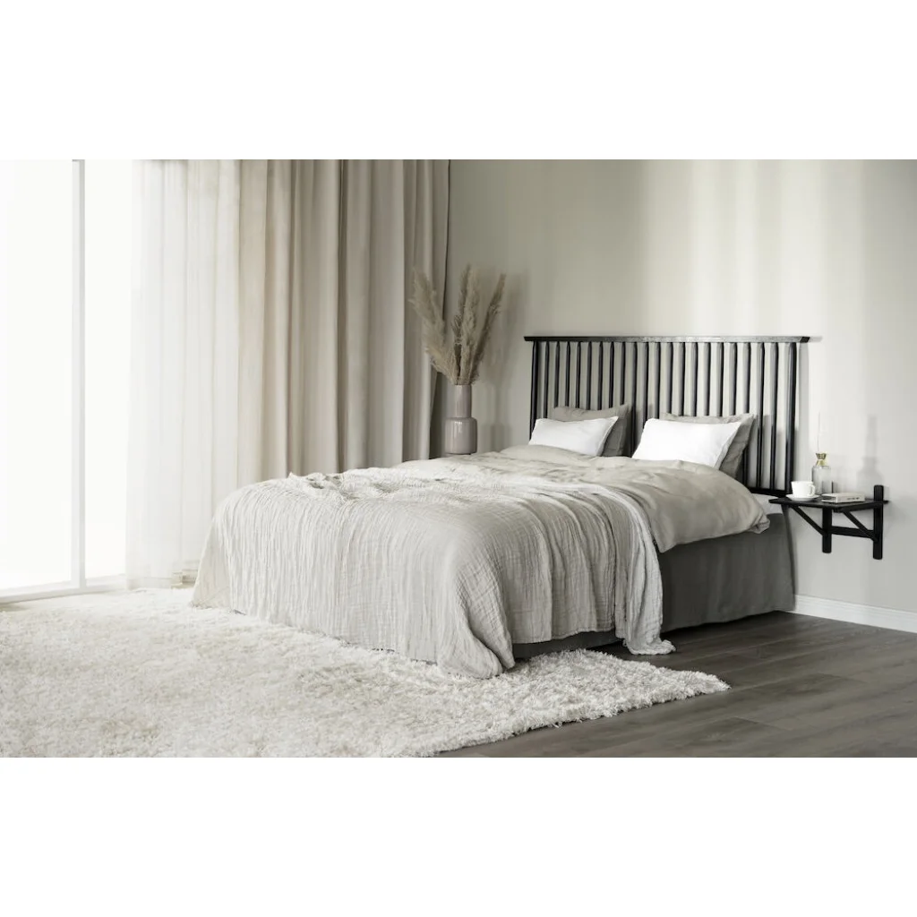 Riggins sänggavel 194cm svart ek