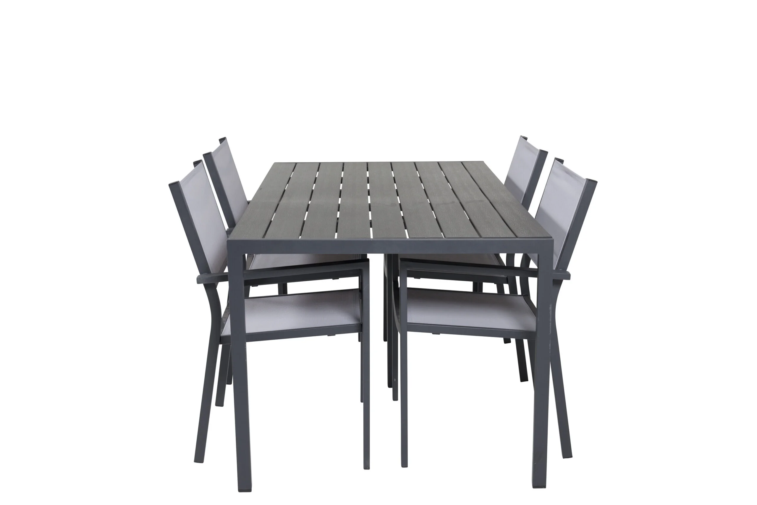 Break Matbord - 150*90 Svart Alu / Svart/Grey Aintwood | Copacabana Arm Stol (st | Matgrupp | Stol för matbord