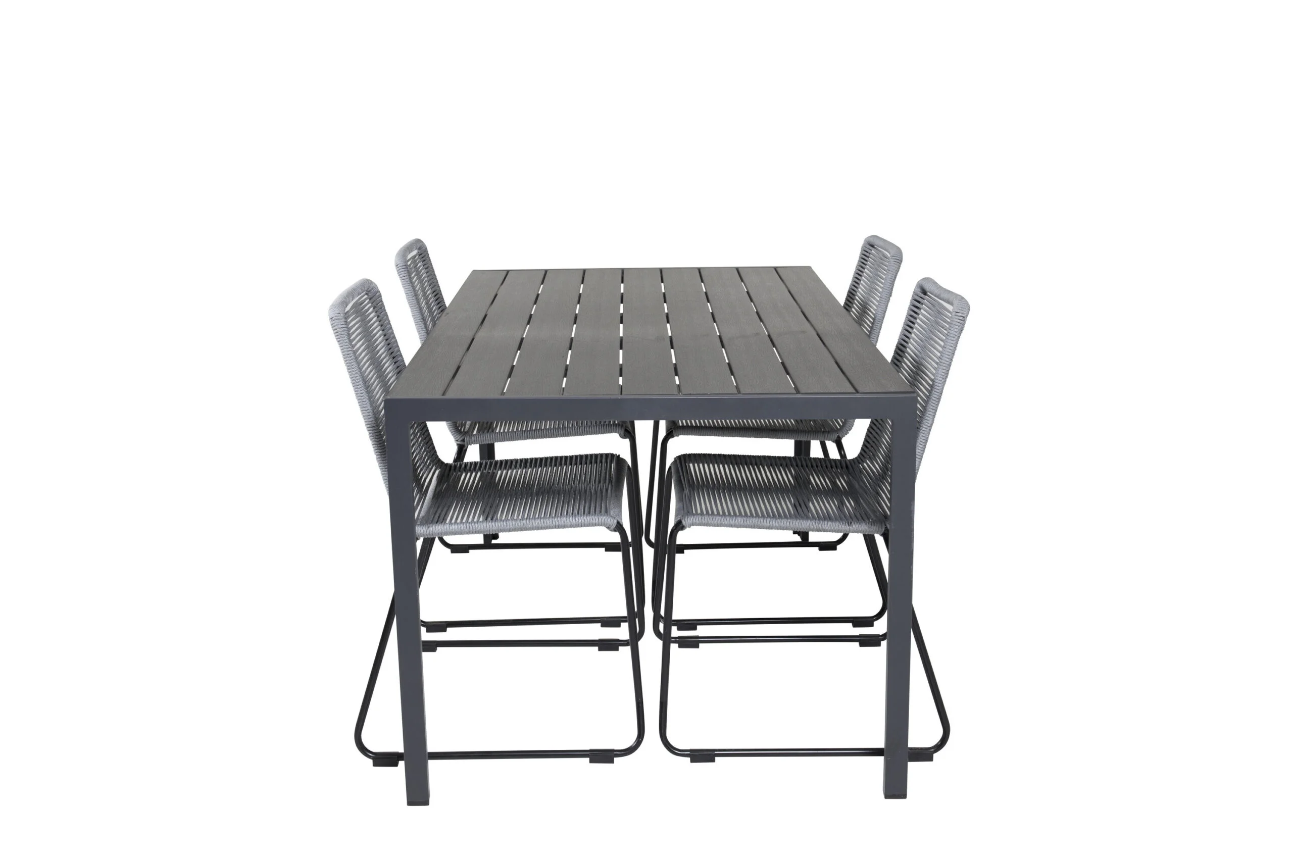 Break Matbord - 150*90 Svart Alu / Svart Aintwood | Lindos Middag Stol - Bl | Matgrupp | Stol för matbord