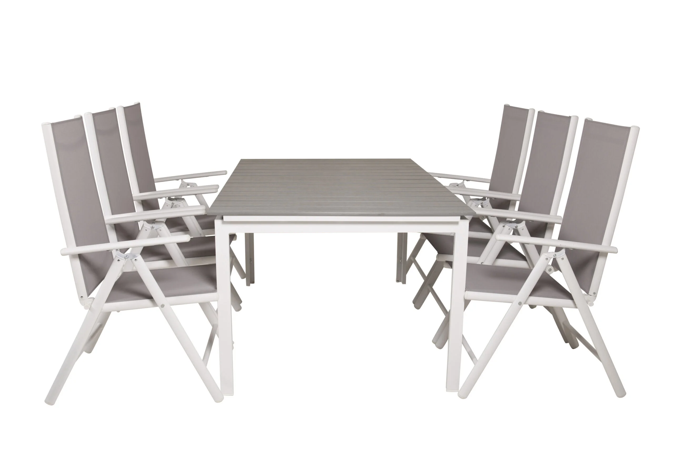 Levels Bord 160/240 - Vit/Grey - Break 5:pos Stol - Vit/Grey 6 | Stol för matbord