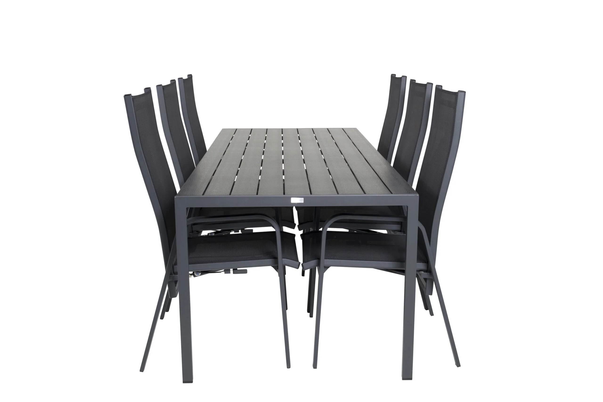 Break Matbord - 205*90 - Svart Alu / Svart Aintwood+Copacabana Recliner Cha | Matgrupp