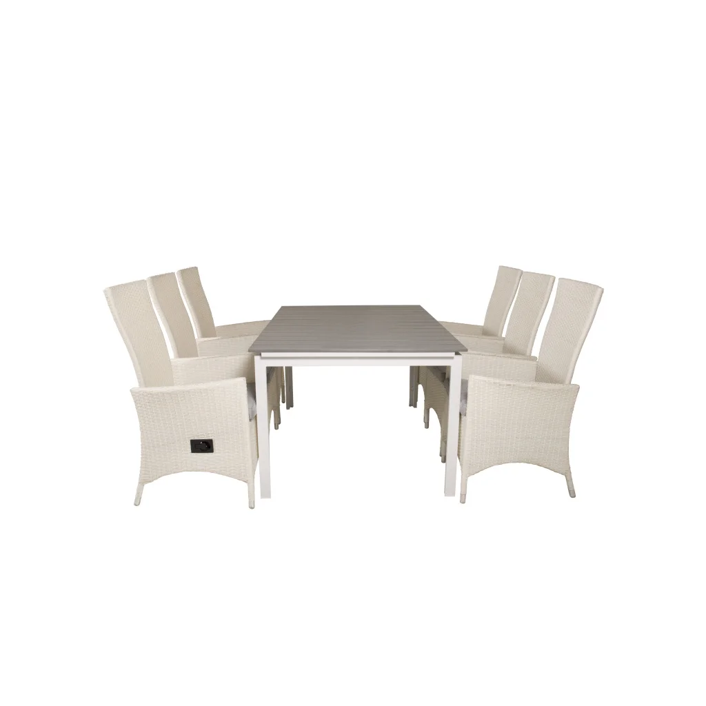 Levels Bord 160/240 - Vit/Grey - Padova Stol (Recliner) - Vit/Grey 6 | Stol för matbord