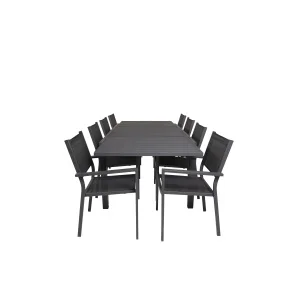Marbella Bord 160/240 - Svart/Svart - Copacabana stapelstol - Svart/Svart 8