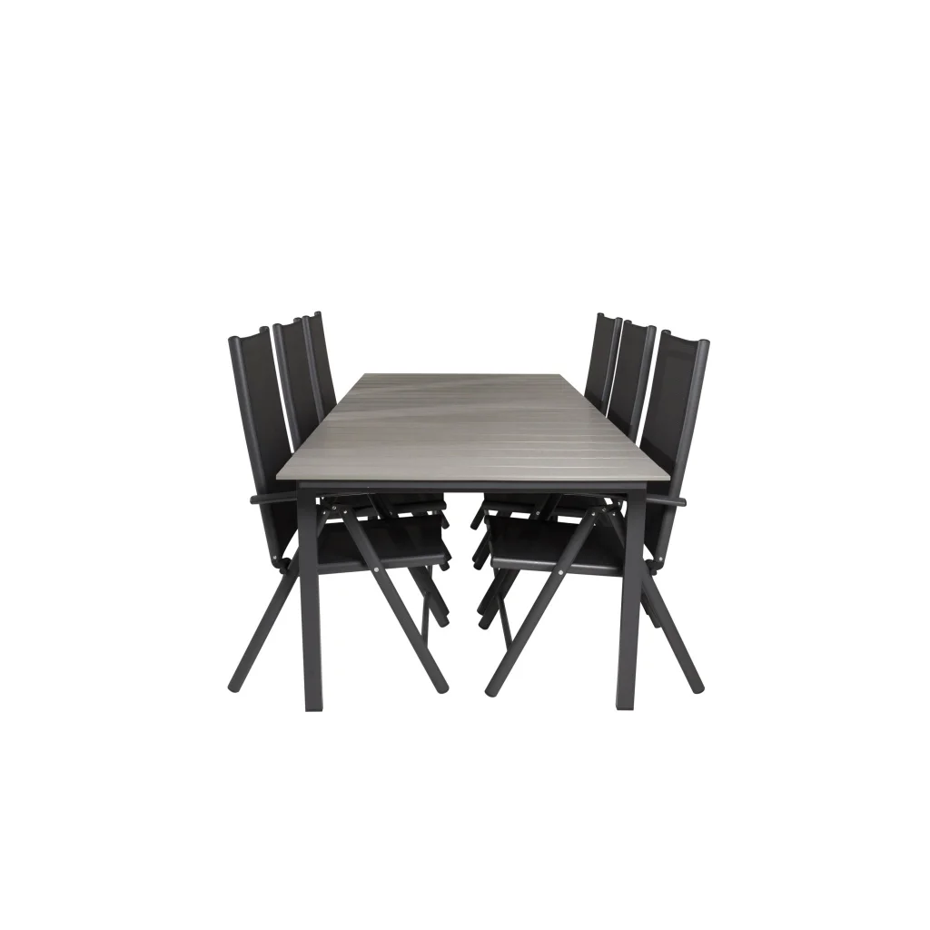 Levels Bord 229/310 - Svart/Grey - Break 5:pos Stol - Svart/Svart 6 | Stol för matbord
