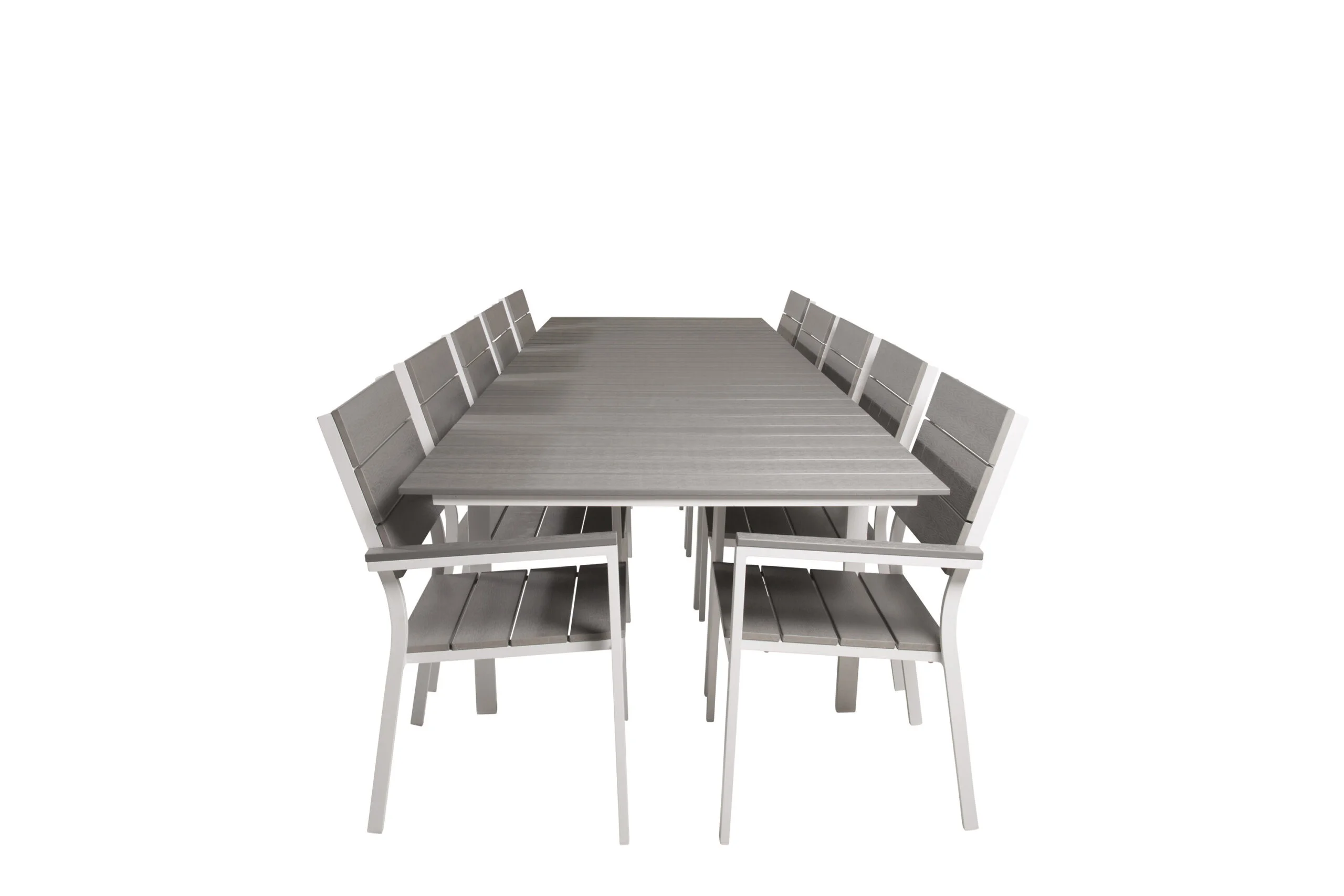 Levels Bord 229/310 - Vit/Grey - Levels Stol (stackable) - Vit Alu / Grey Aintwood 10 | Stol för matbord