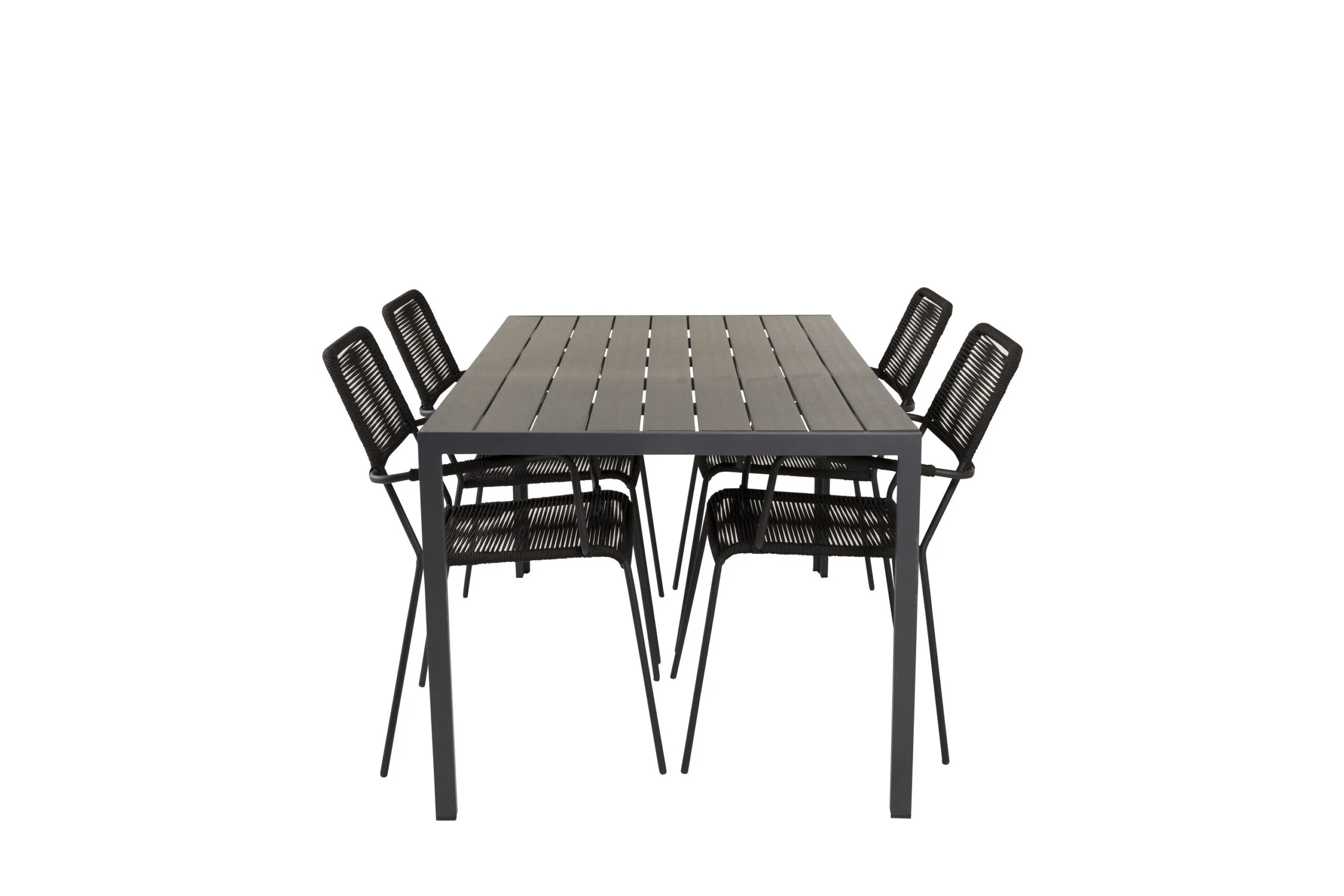 Break Matbord - 150*90 Svart Alu / Svart Aintwood | Lindos Fåtölj | Matgrupp