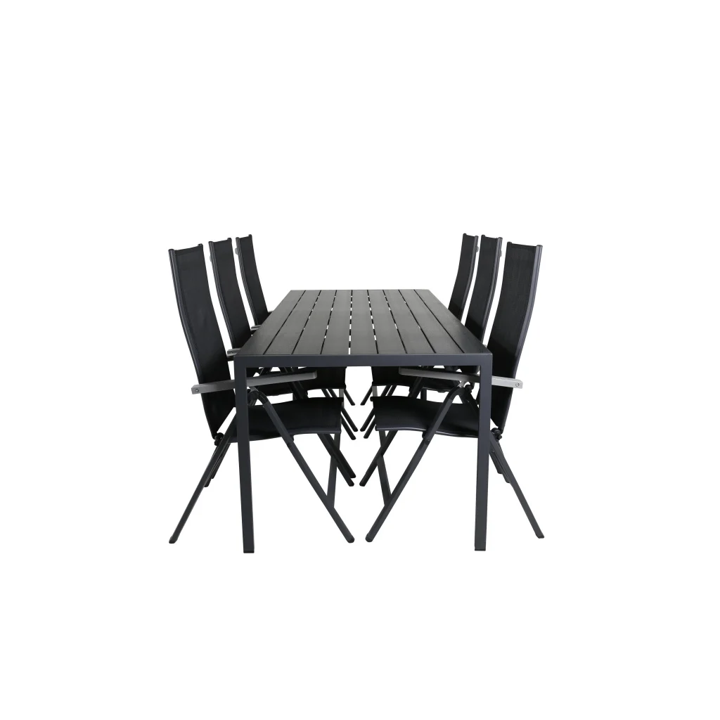 Break Bord 205*90 - Svart/Svart+Albany Light 5-pos