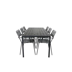 Break - Bord 205*90 - Svart alu/black aintwood | Lindos Fåtölj