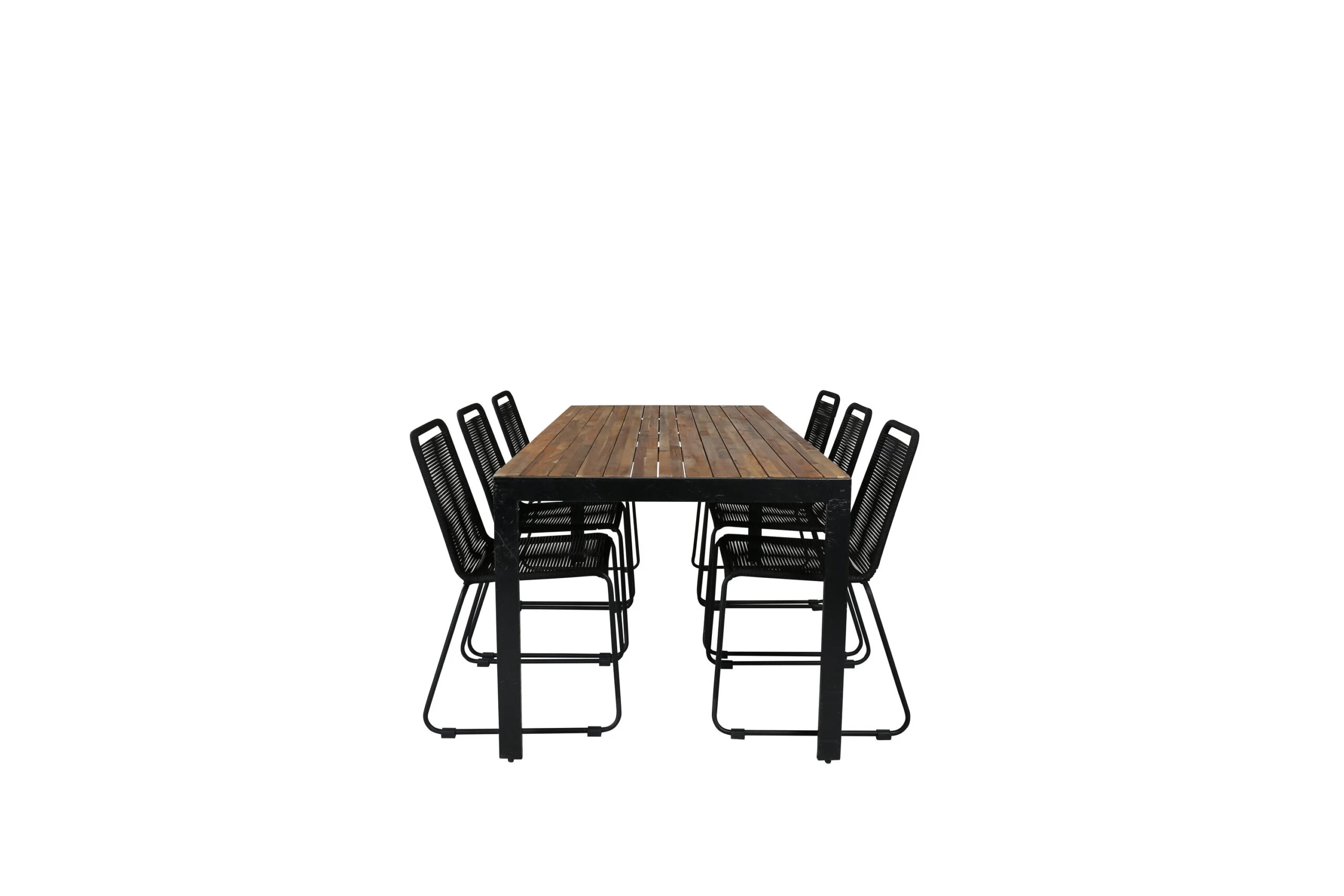 Bois Middag table 205*90cm - Svart Legs / Akacia | Lindos stapelstol