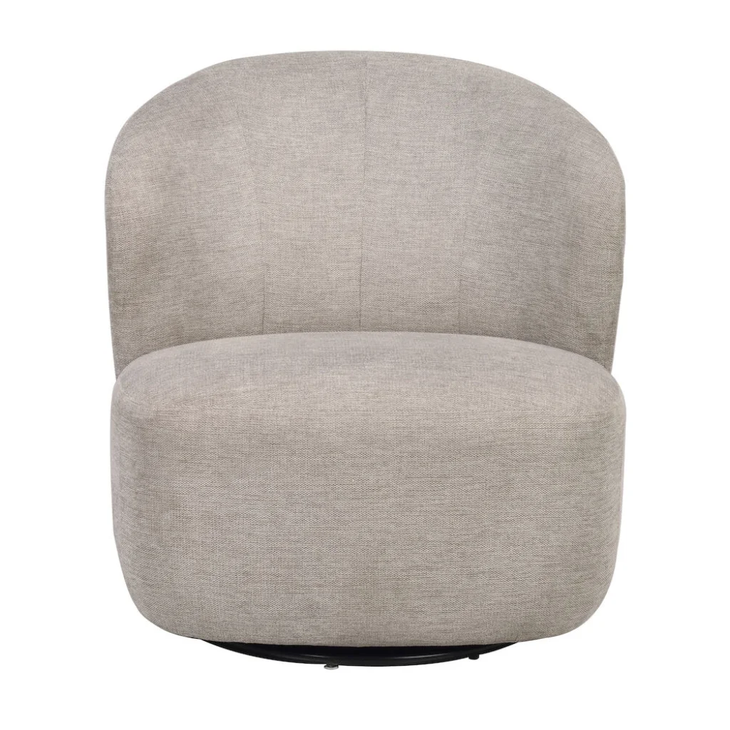 Roselawn fåtölj beige tyg snurr