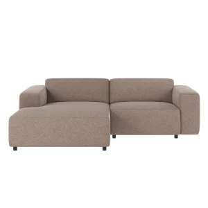 Willard soffa 3-sits-schäslong V beige tyg Brenda