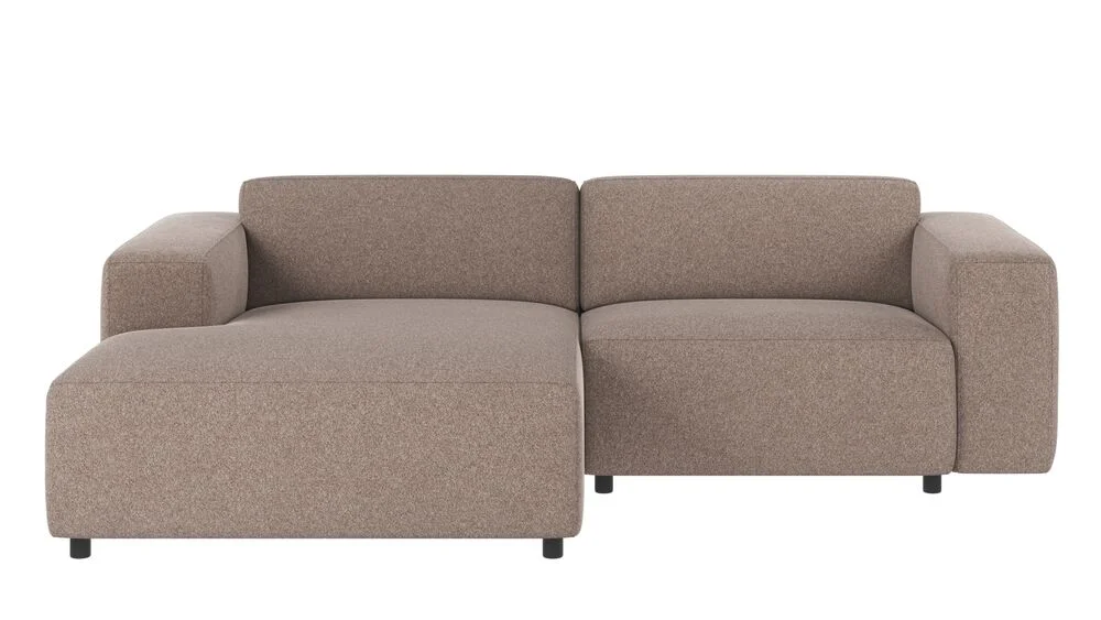 Willard soffa 3-sits-schäslong V beige tyg Brenda