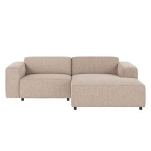 Willard soffa 3-sits-schäslong H ljusbeige tyg Alice