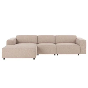 Willard soffa 4-sits-schäslong V ljusbeige tyg Alice
