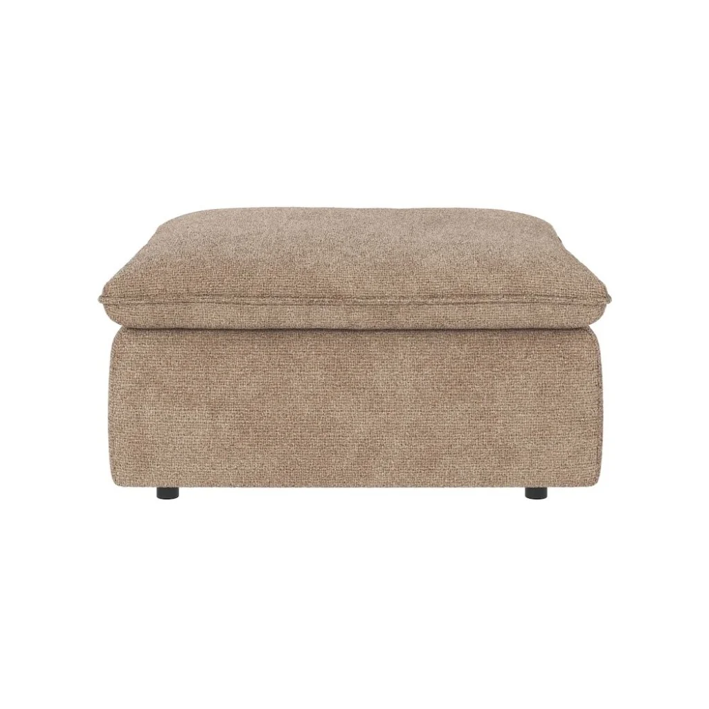 Rawlins fotpall grå-beige tyg Robin #109