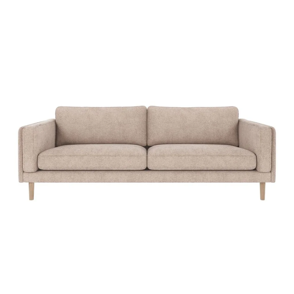 Braden soffa 3-sits ljusbeige tyg Greg 3 /vitpigment ekben