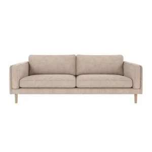 Braden soffa 3-sits ljusbeige tyg Greg 3 /vitpigment ekben