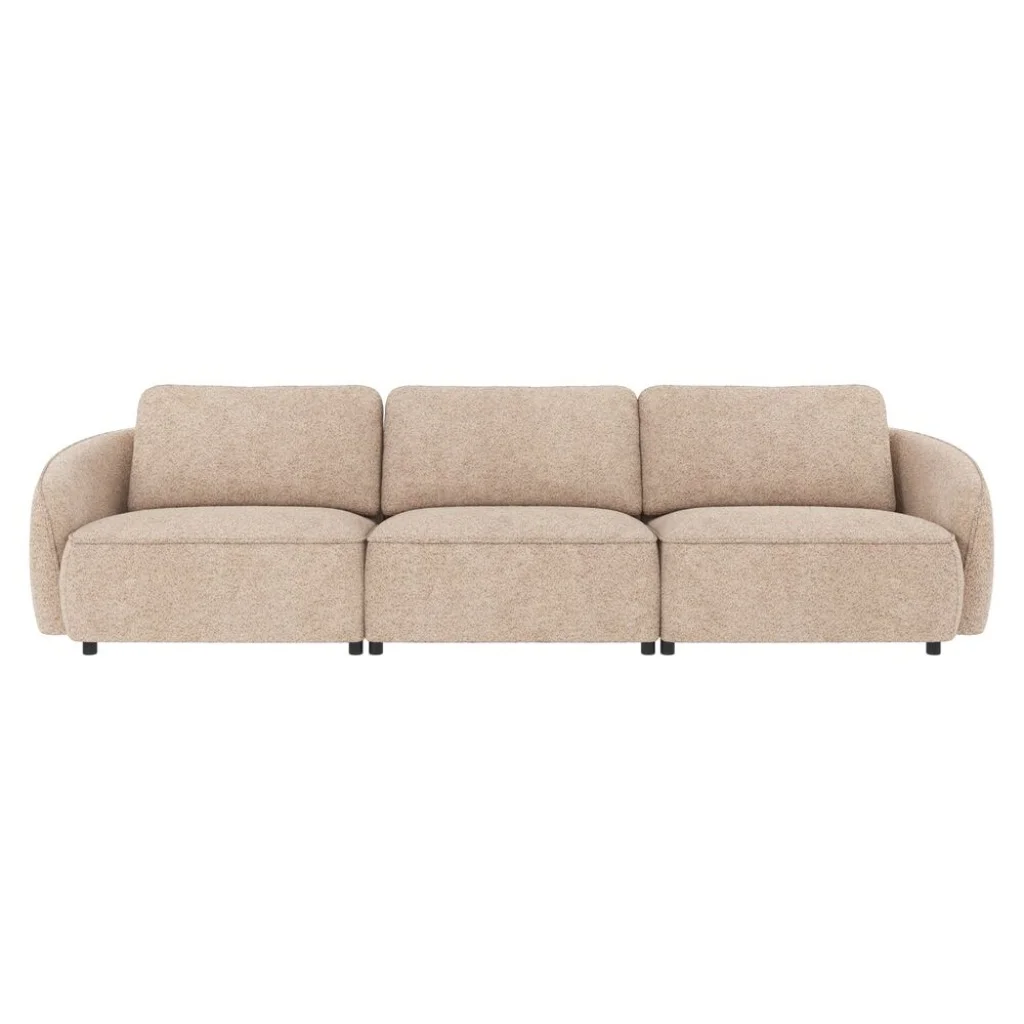 Norris soffa 4-sits ljusbeige tyg Anna #2