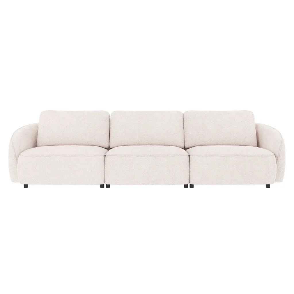 Norris soffa 4-sits vitt tyg Anna #1