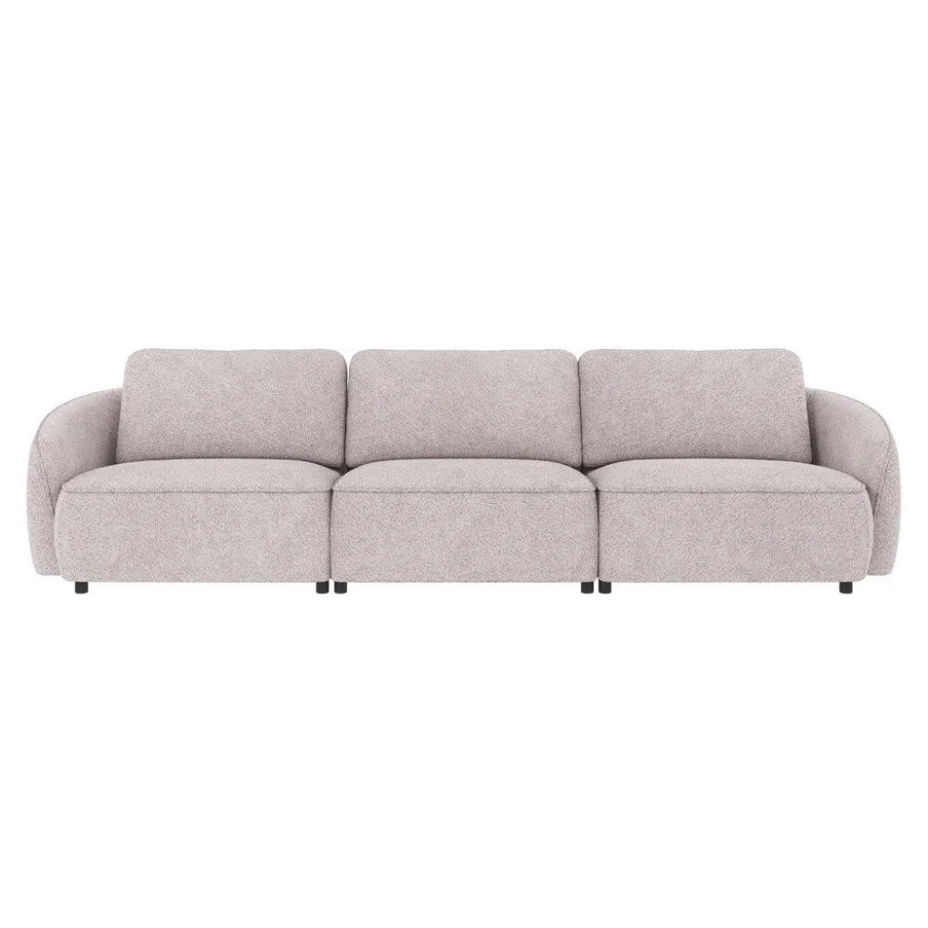 Norris soffa 4-sits ljusgrått tyg Anna #15