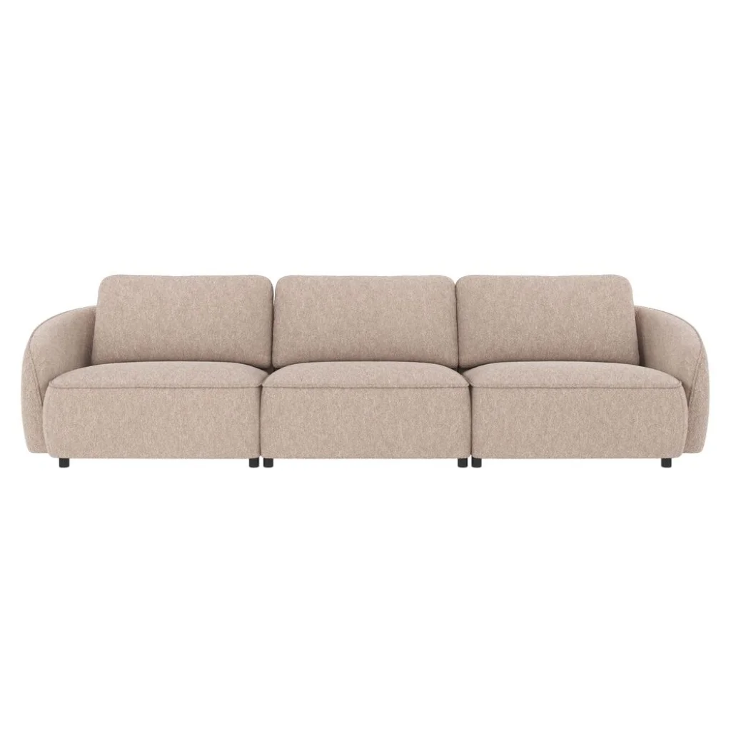 Norris soffa 4-sits ljusbeige tyg Alice #01