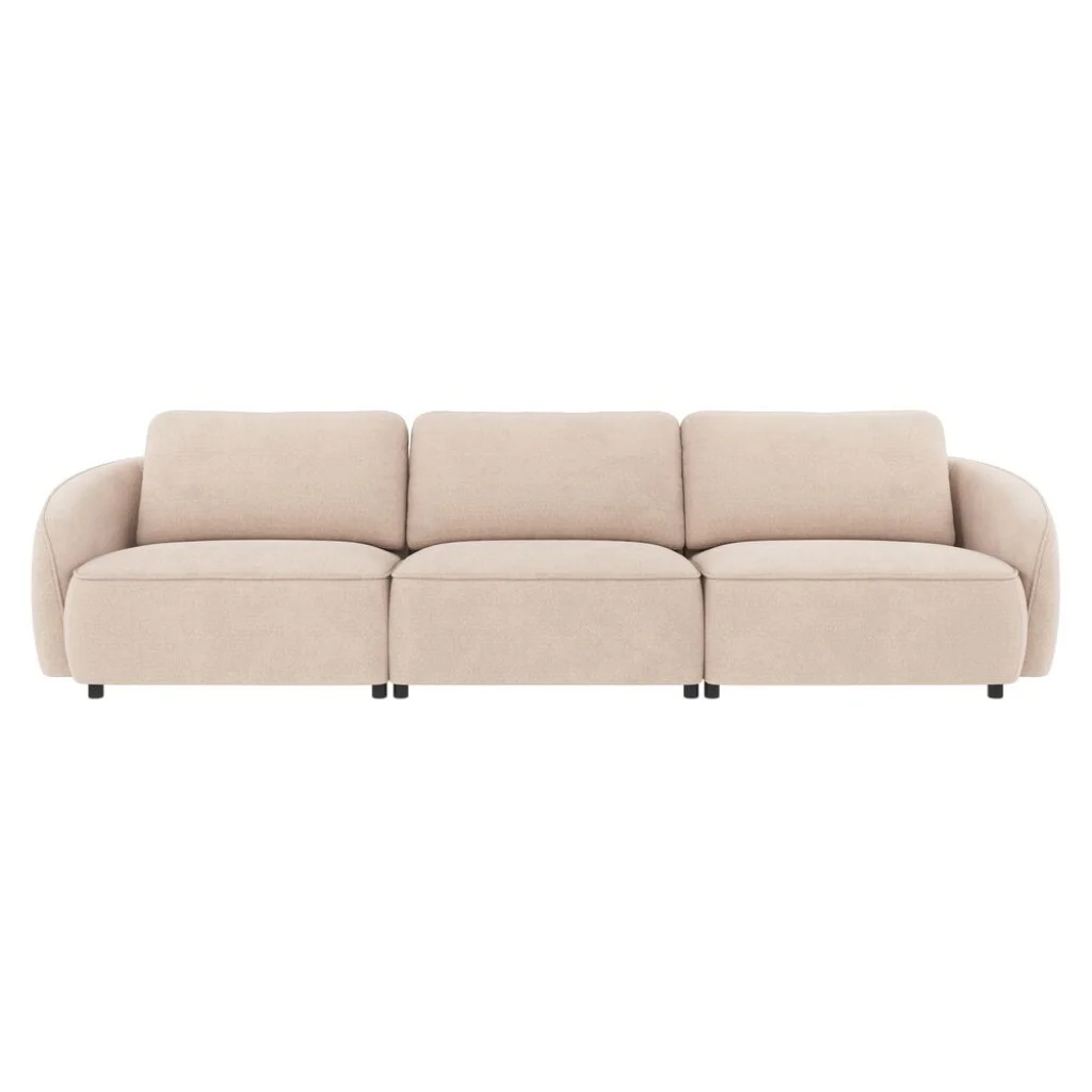 Norris soffa 4-sits ljusbeige tyg Rita #1