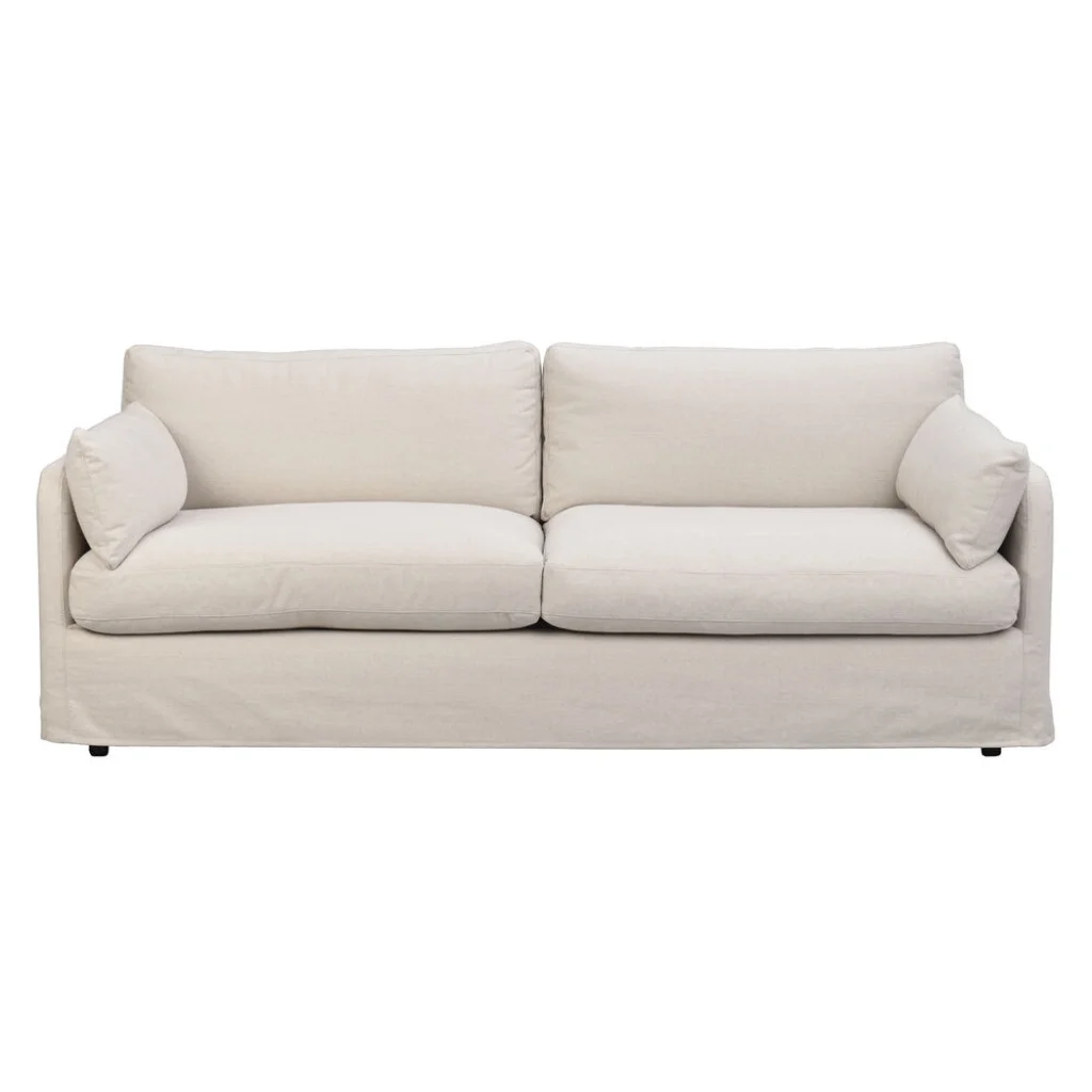 Peyton soffa 3-sits beige tyg Ursula