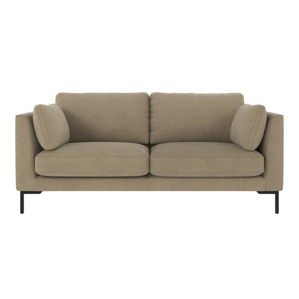 Corwin soffa 2,5-sits mörkbeige tyg Rita