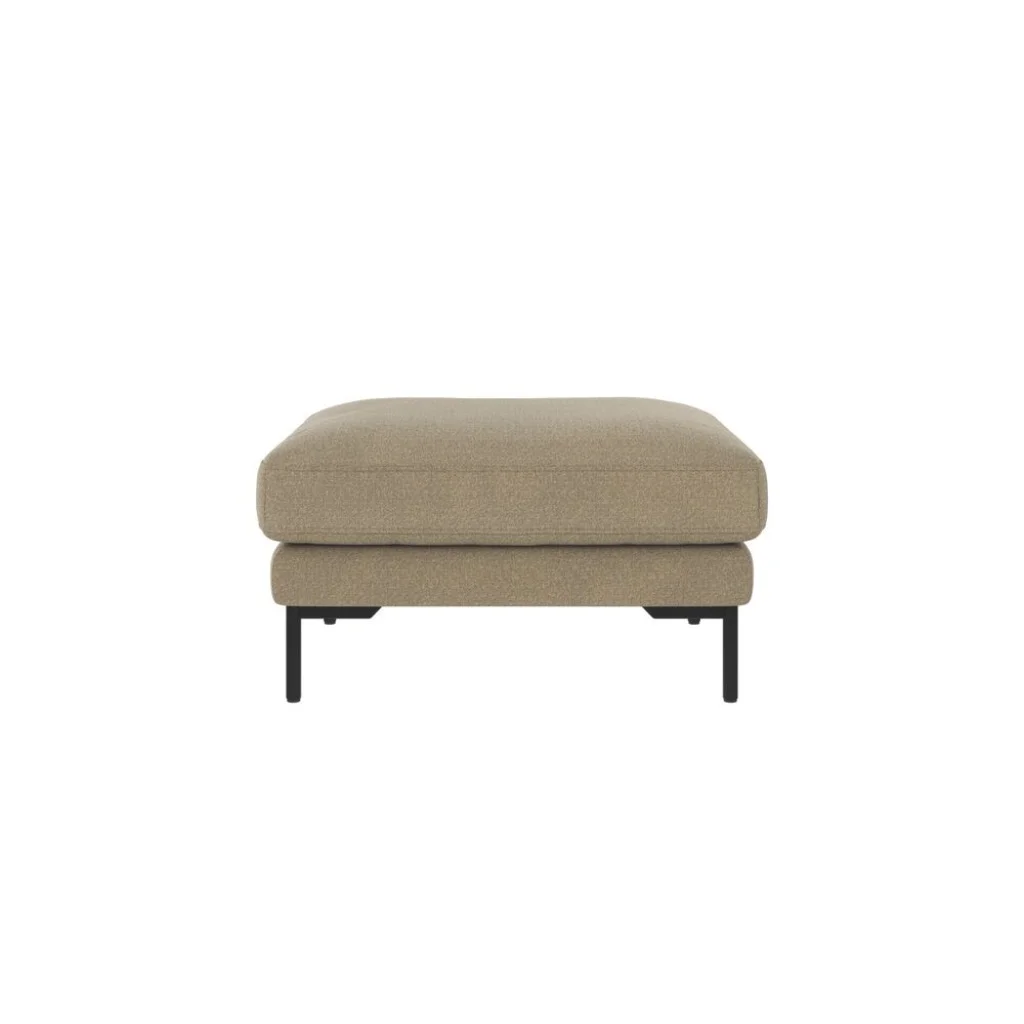 Corwin fotpall mörkbeige tyg Rita #109