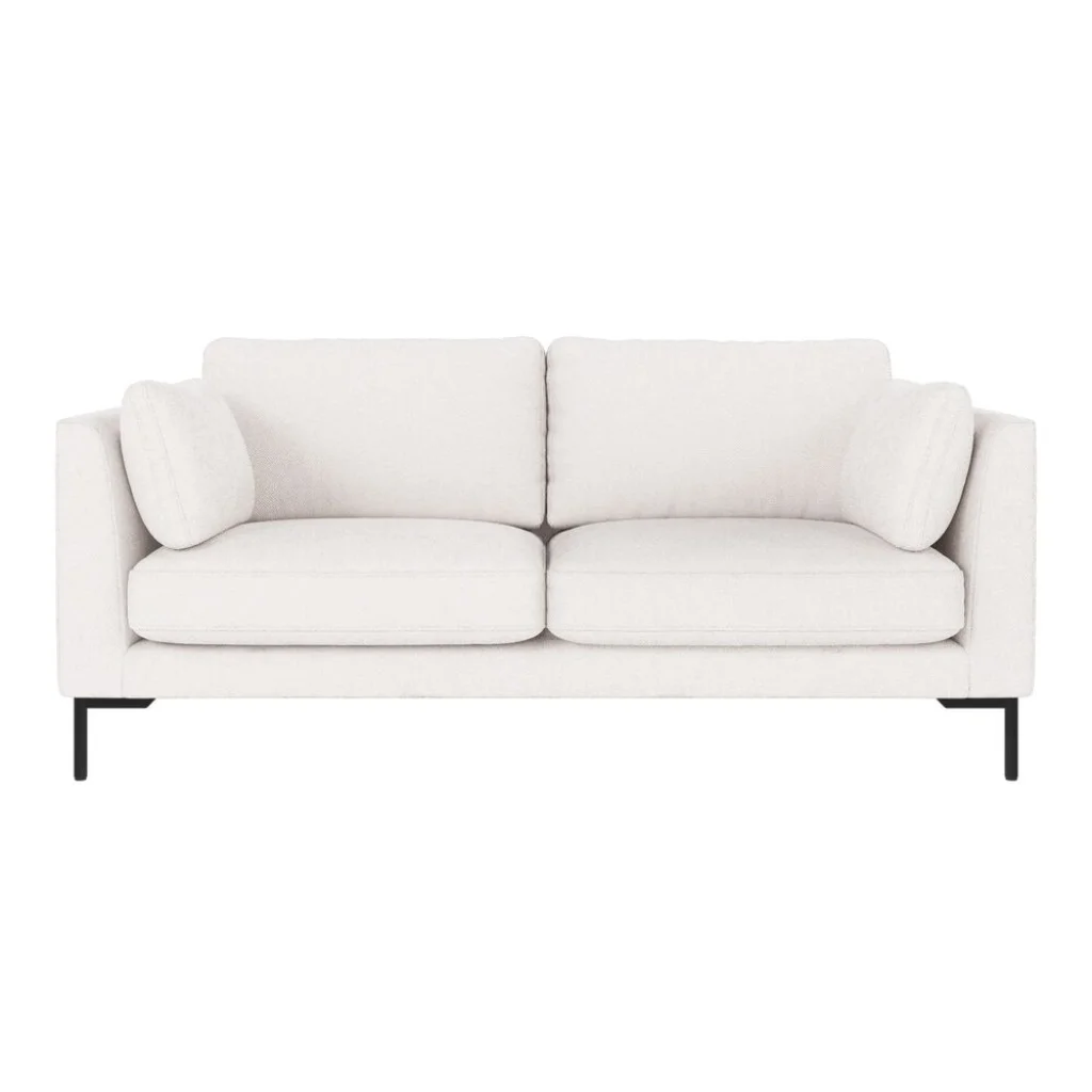 Corwin soffa 2,5-sits vitt tyg Bobby