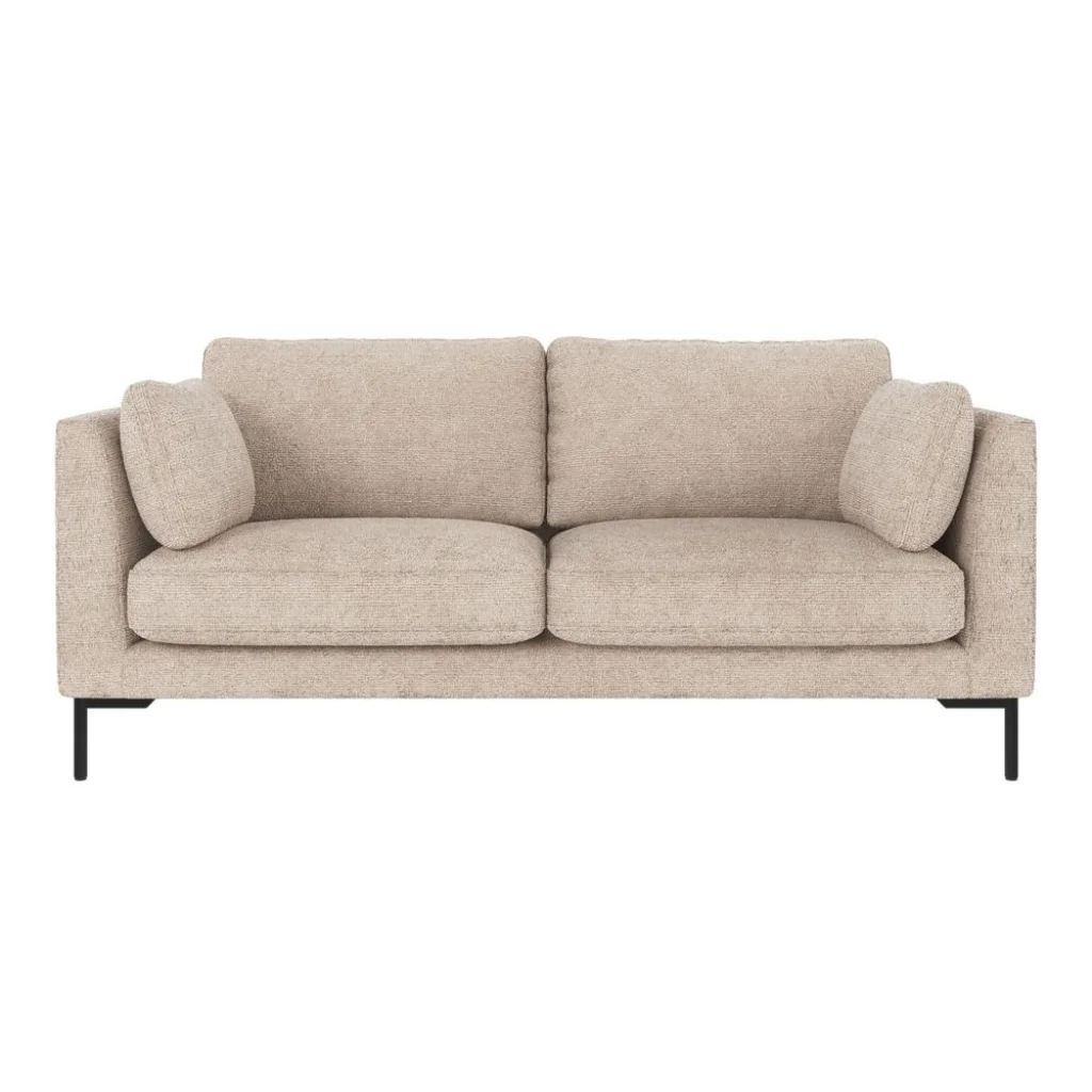 Corwin soffa 2,5-sits ljusgrått tyg Robin