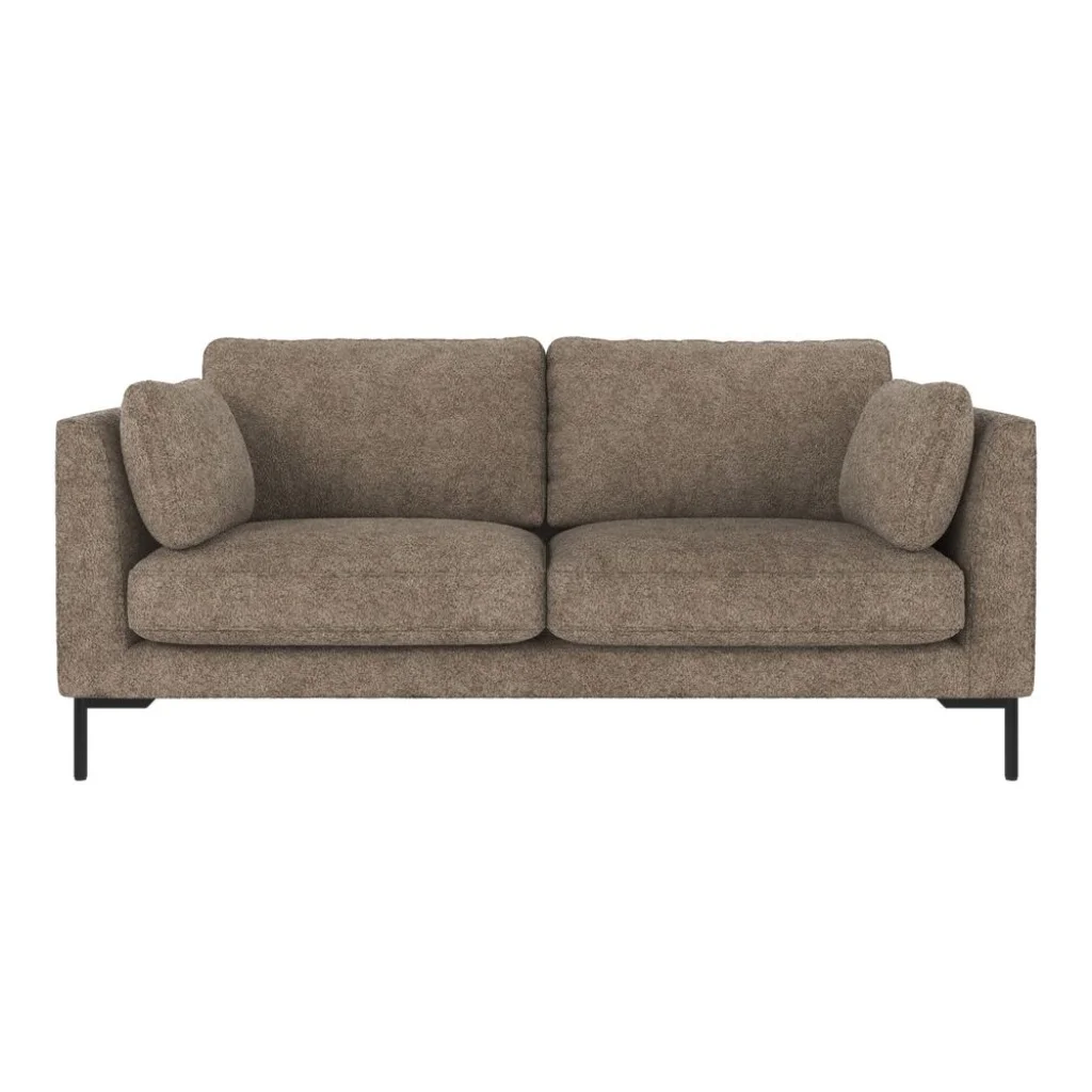 Corwin soffa 2,5-sits mörkbeige tyg Anna