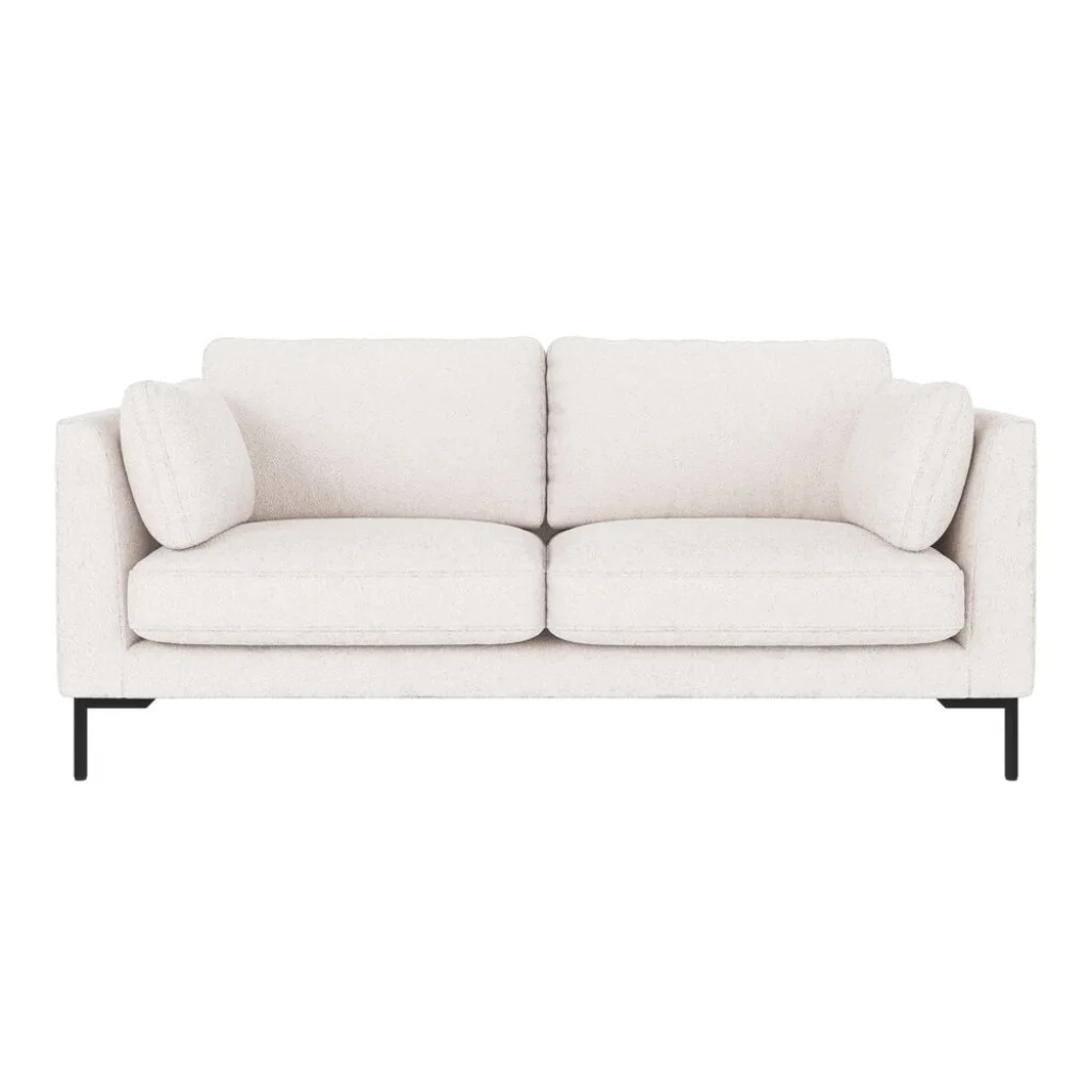 Corwin soffa 2,5-sits vitt tyg Alice