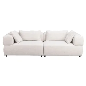 Falkner soffa 3-sits ljusbeige tyg Oscar