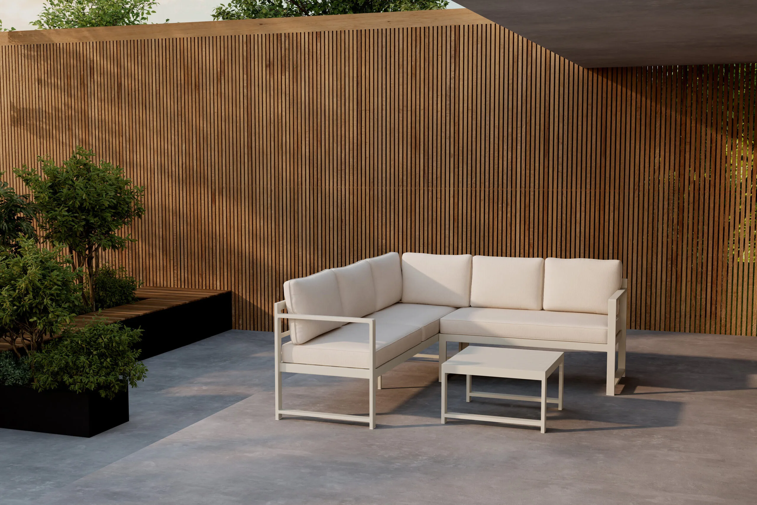Salvador Corner Sofa - Beige / Beige