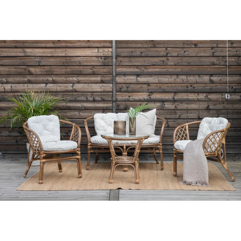 Wera Lounge set (3+2+) Rattan /Offwhite Cushion - Ersätter 1572-6011