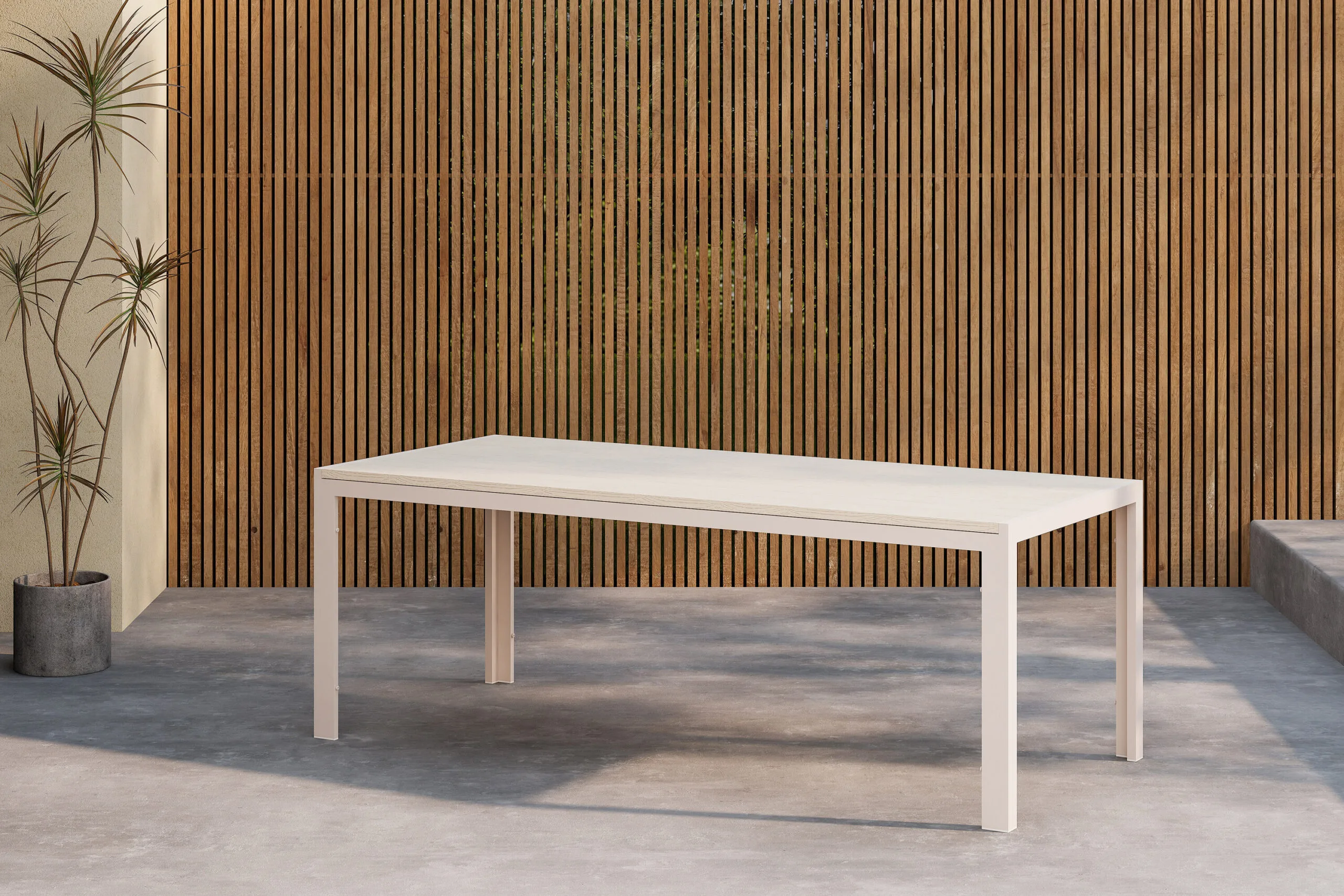 Break Dining Table 74 X 205 X 90 - Beige / Beige