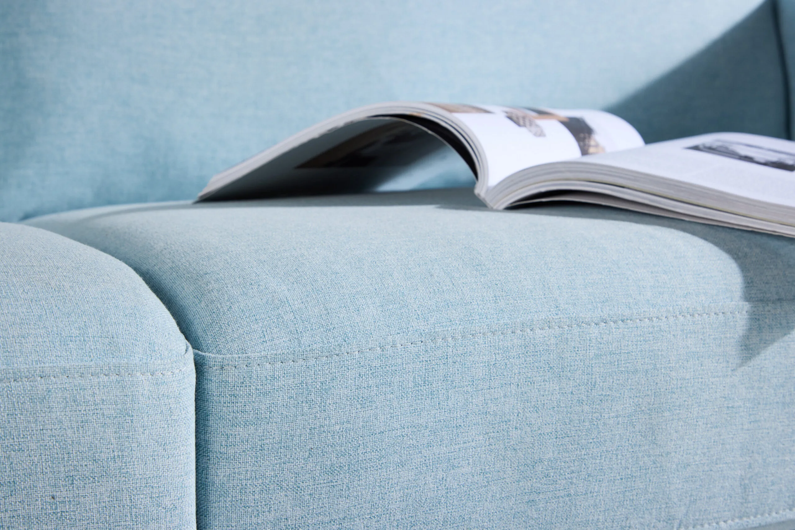 Sky 3-Seat Sofa - Vitwash / Baby Blå
